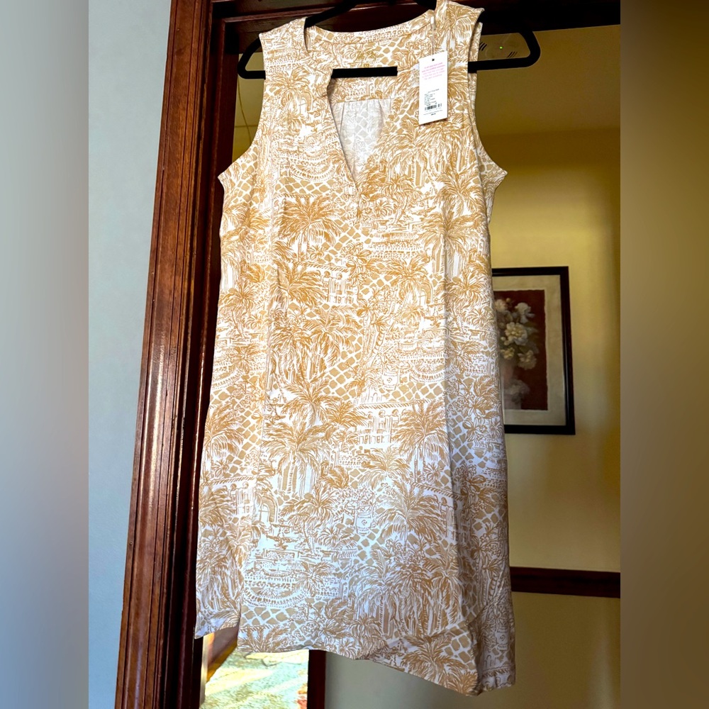 NWT Lilly Pulitzer Dev dress Medium M sand bar beige